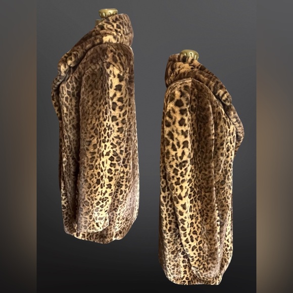 ⚡️KENSIE⚡️ Reversible Leopard Faux Fur Coat - Picture 5 of 15